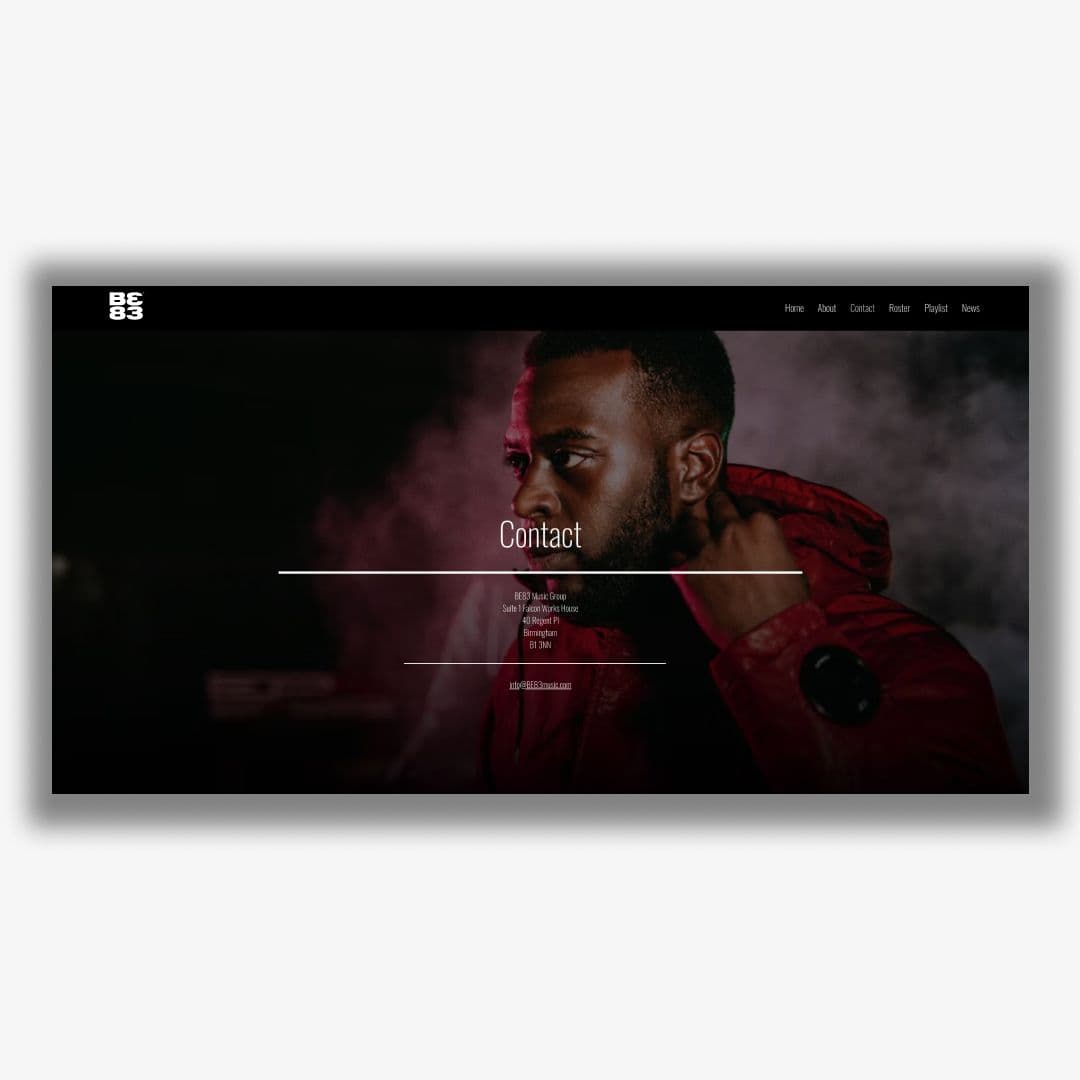 BE83 Music - Website Build